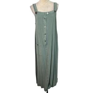 Froxx Sage Green Tencel Maxi Dress Medium Bohemian Lagenlook